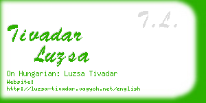tivadar luzsa business card
